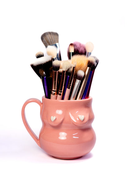 pink decor mug
