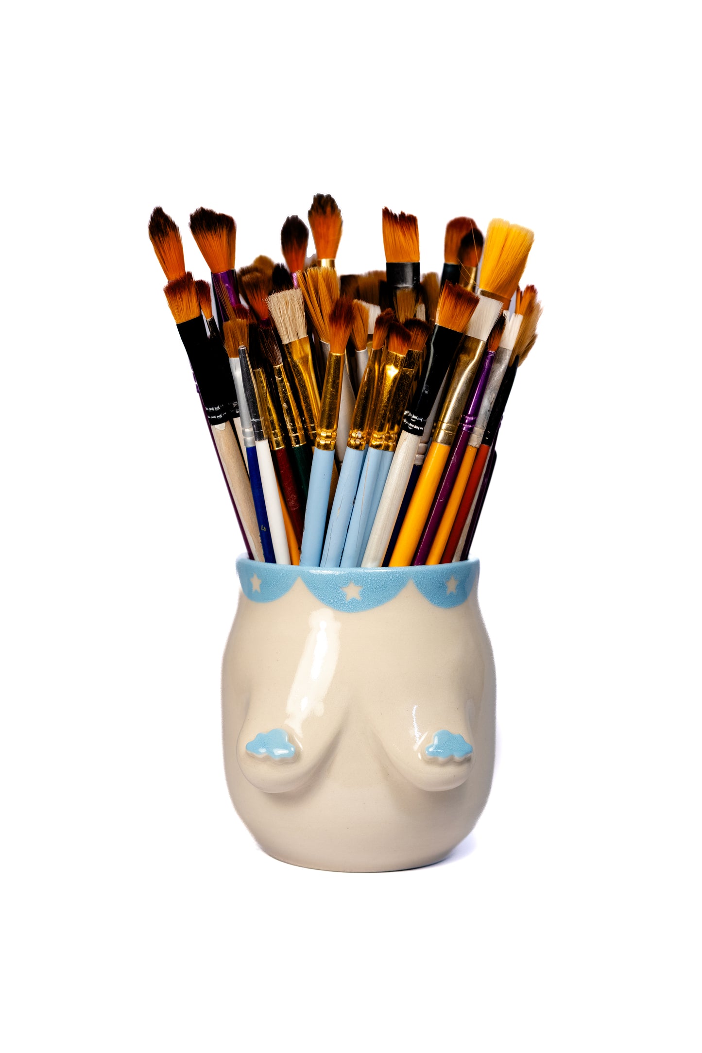 clouds & stars big cup / brush holder